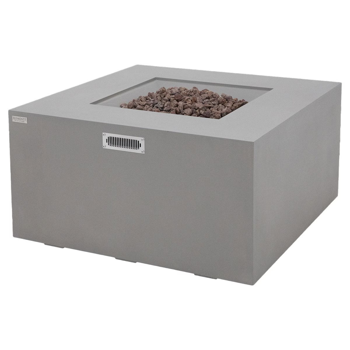 Elementi Rocky 43-in Square Concrete Propane Fire Pit (OFG310)