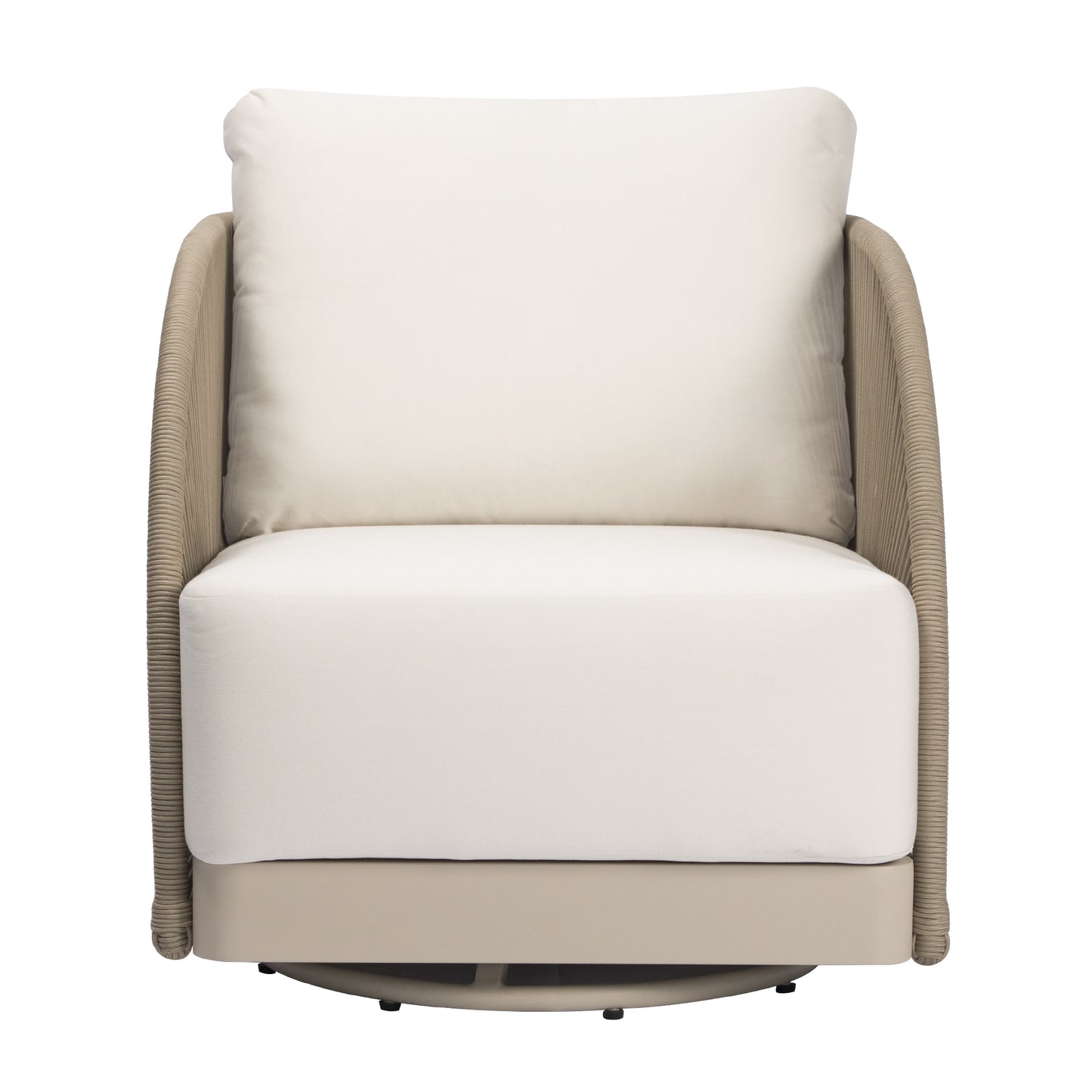 Elementi Malibu Aluminum Swivel Club Chair with Sunbrella Cushions