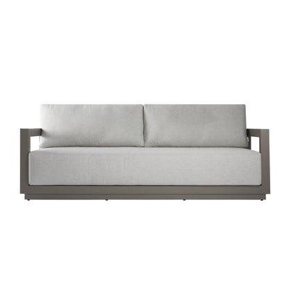 Elementi Newport 3 Person Aluminum Sofa w/Sunbrella Cushions