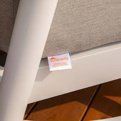 Elementi Santorini Aluminum Swivel Club Chair with Sunbrella Cushions