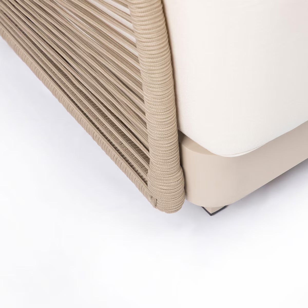 Elementi Malibu 3 Person Aluminum Sofa with Sunbrella Cushions