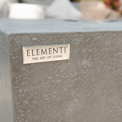 Elementi Andes 66-in Rectangular Concrete Propane Fire Pit in Light Gray