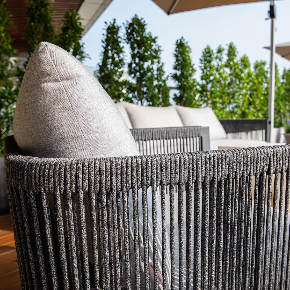 Elementi Capri Aluminum Lounge Chair with Sunbrella Cushions