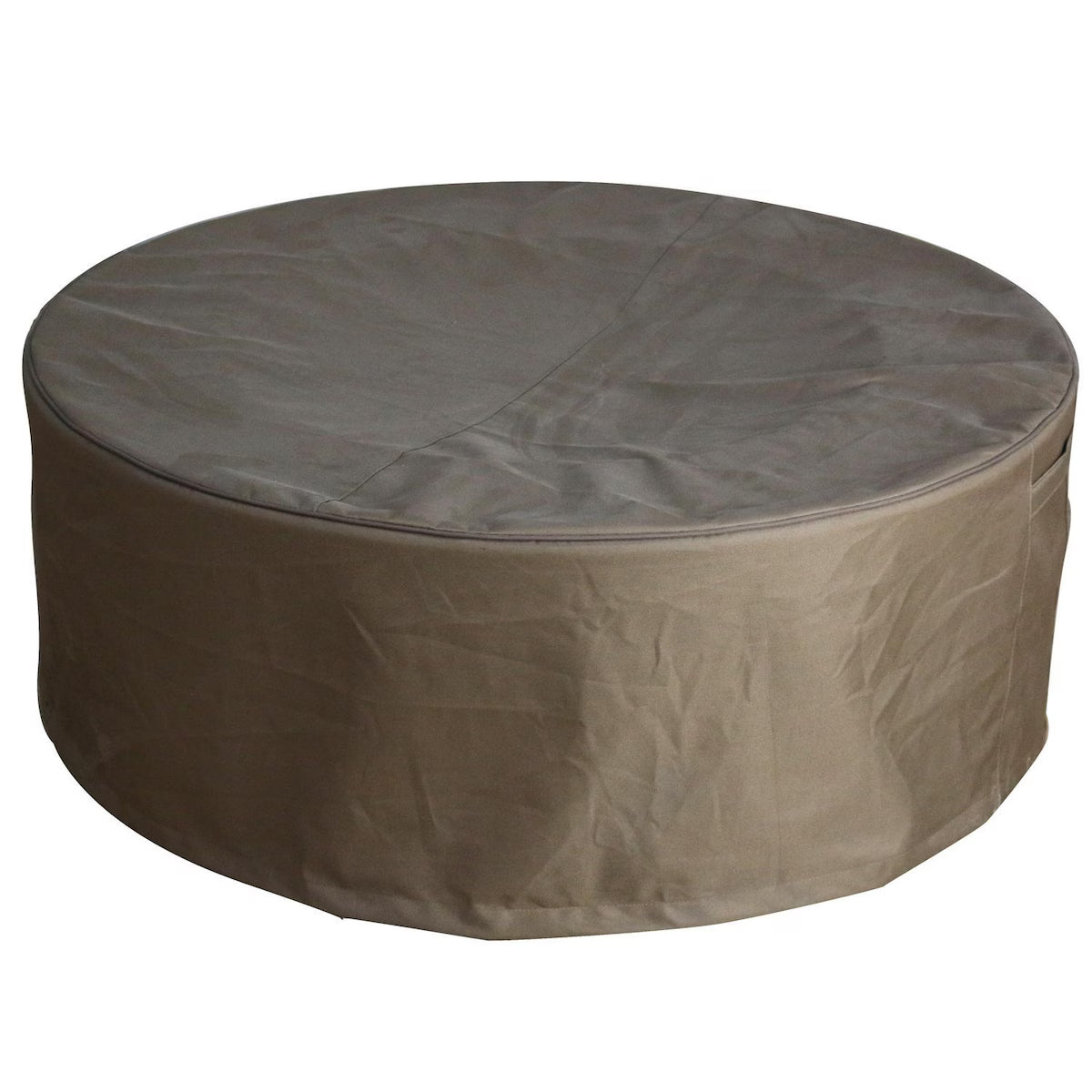 Elementi Manchester 42-in Round GFRC Natural Gas Fire Pit in Redwood