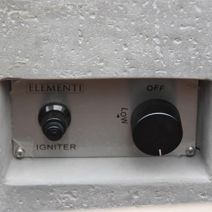 Elementi Gray Metropolis 56 inch Rectangular Concrete Natural Gas Fire Pit Table