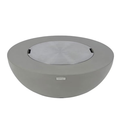 Elementi Lunar 42-in Round GFRC Propane Fire Pit in Light Gray