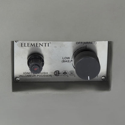 Elementi Lunar 42-in Round GFRC Propane Fire Pit in Light Gray