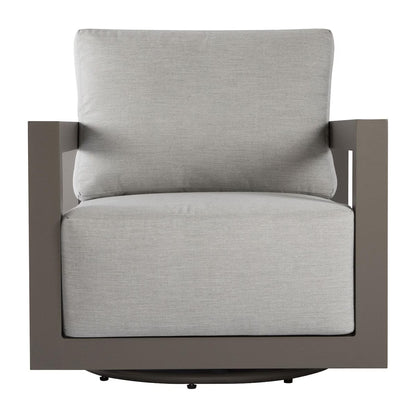 Elementi Newport Aluminum Swivel Chair with Sunbrella Cushions